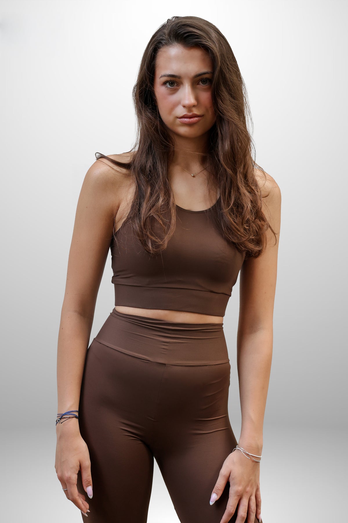 EX Mocha Sculpt Set – Премиум дамски спортен комплект с бюстие и клин от EX Corde