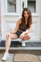 EX AURA – Премиум дамски спортен комплект с бюстие и къси панталони Biker Shorts от EX Corde