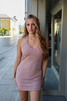 EX ÉLAN Candy Pink – Вталена розова мини рокля с набори от EX Code